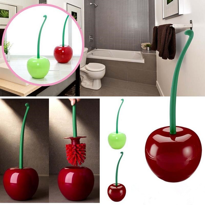 Mooie Cherry Vorm Toilet Wc Borstel Houder Set Badkamer Schoner Wc Reinigingsborstel Handige Toilet Cleaning Kit Tools
