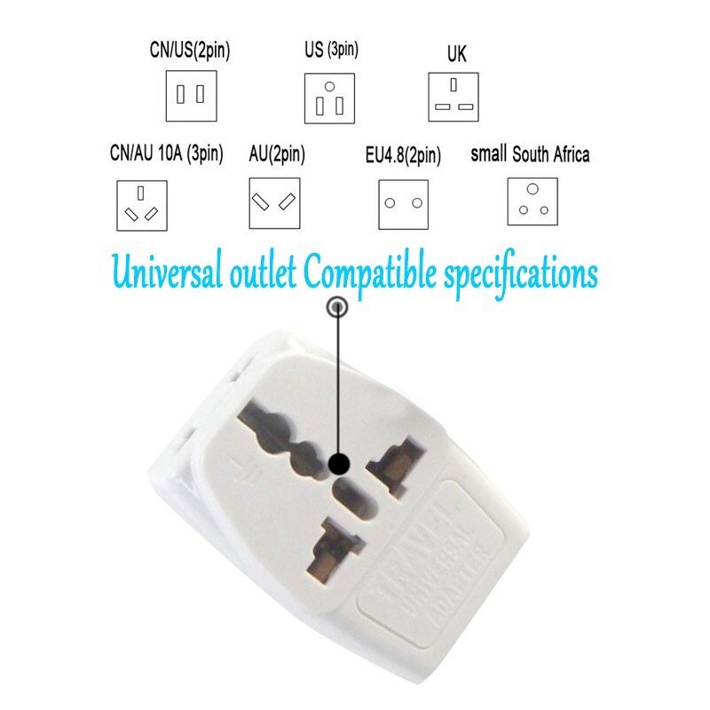 Universal Power Plug 1 TO 3 Ways Small South African Plug to EU UK US AU Conversion Plug Power Adapter Socket