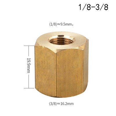 Messing Rohr Fitting Kupfer Schlauch Hex Kupplung Koppler Schnelle Connetor Innengewinde 1/8 &quot;1/4&quot; 3/8 &quot;1/2&quot; 3/4 &quot;BSP Für Wasser Kraftstoff Gas: KH01-03