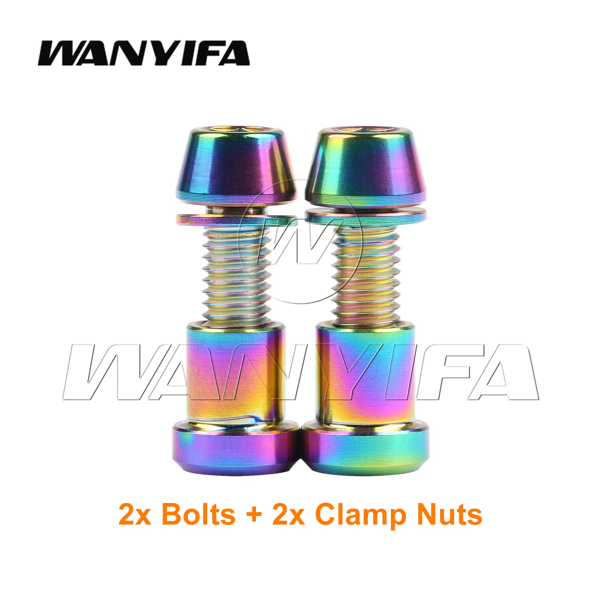 Wanyifa Perno de titanio con tuerca Tornillo de fijación de horquilla delantera para M5 X16 18 20 mm Cabeza cónica Pernos de cabeza cilíndrica Juego de sujetadores 2 piezas: Menta