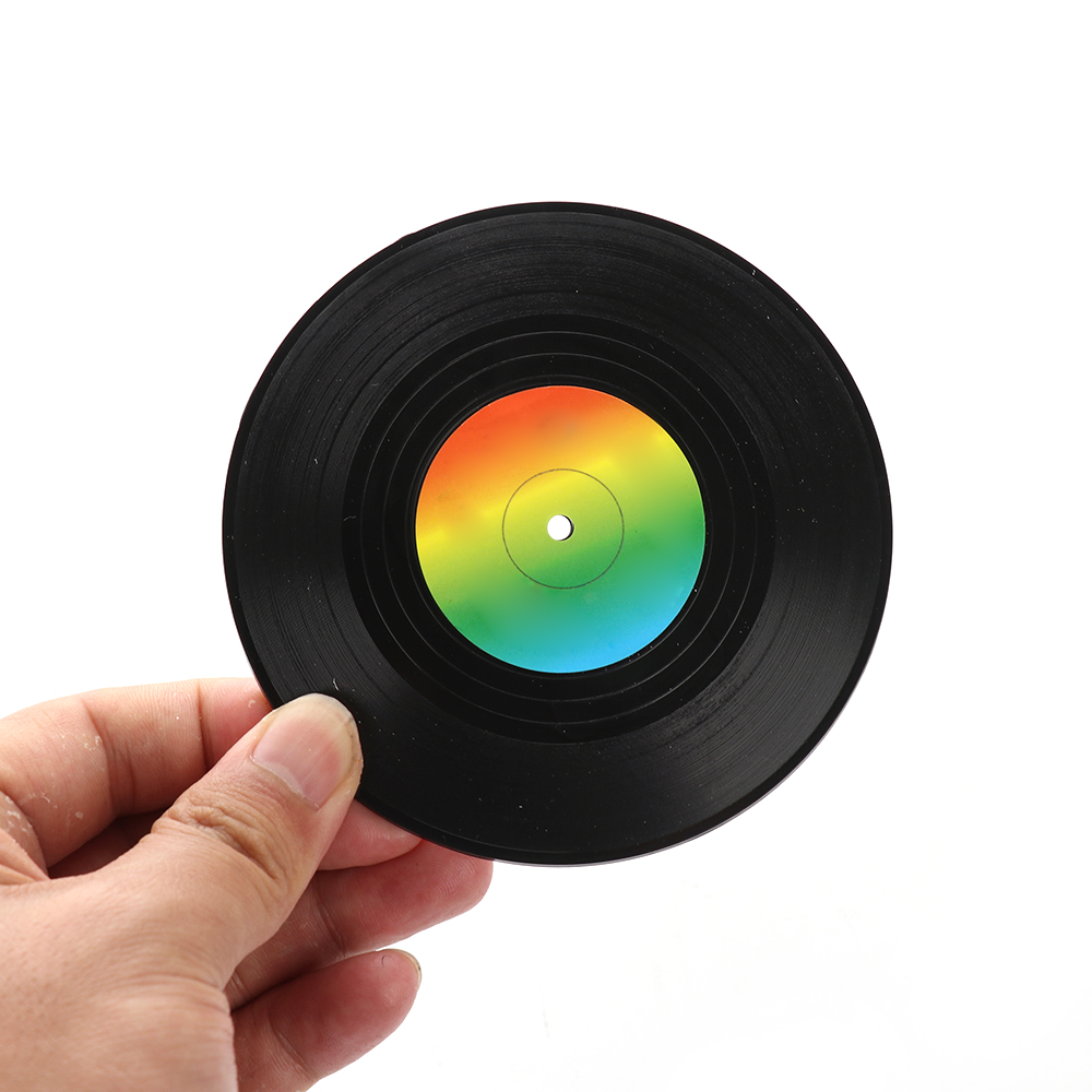 2 4 6 PCS Environmental Plastic Vinyl Record Table Placemats Simple and Mug Coaster Heat-resistant Cup Coasters