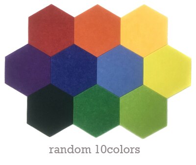 10 stk filt hexagon bokstav oppslagstavle fotodisplay gjør-det-selv-kunst hjemmekontorplanlegger planleggingstavle veggdekorasjon memoholder: Tilfeldige 10 farger