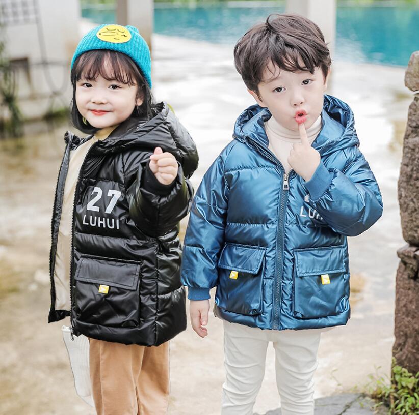 verdicken Warme Weiße Ente Unten Winter Helle Oberfläche freundlicher SnowCoat Schwergewicht Outfits Baby Jungen Mädchen Jacken Outwear