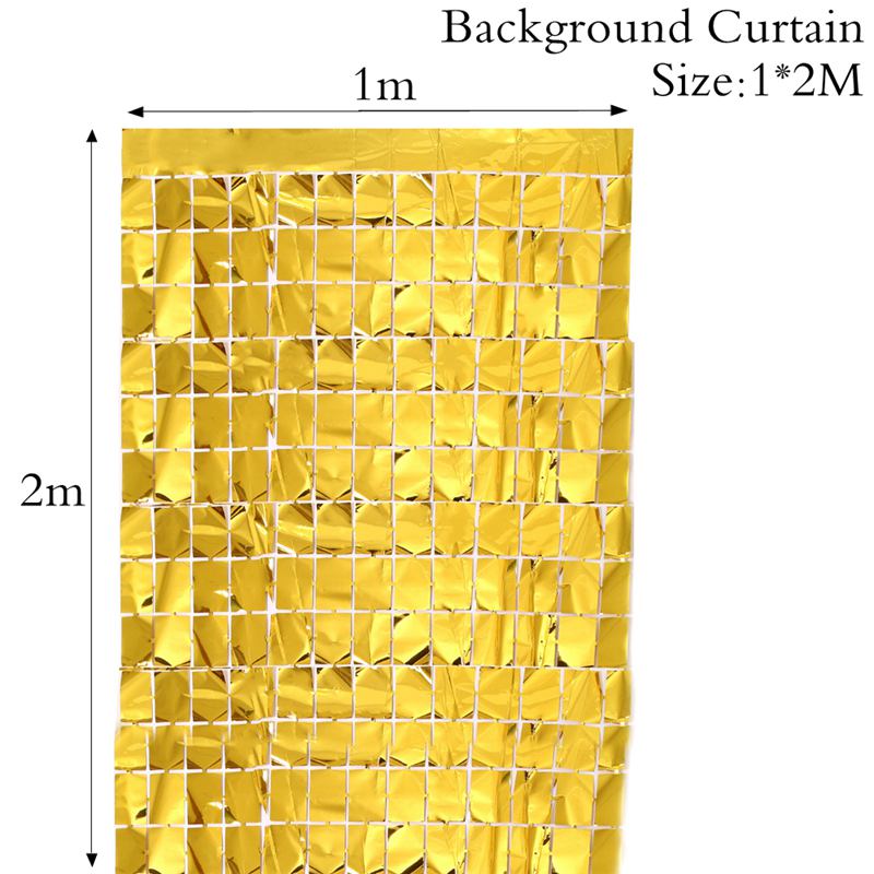 1X2M Gold Background Curtain Sequin Backdrop Wall Decor Wedding Birthday Baby Shower Christening Graduation Backdrop Anniversary: Gold