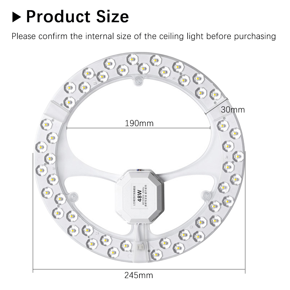 Ceiling Light Led Panel 220V Dimmable Replacement Led Module For Ceiling Lamps＆Fan Lights 48W Round Circle Led Light Panel Board