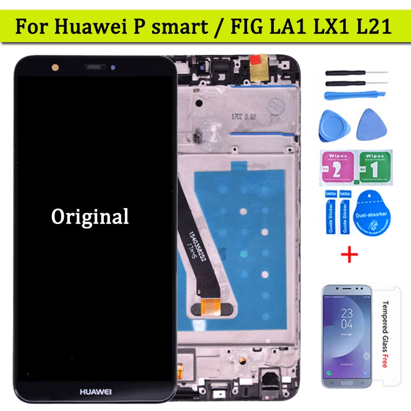 Voor Huawei P Smart Lcd Touch Screen Digitizer Vergadering Voor Huawei Genieten 7S Met Frame Fig LA1 LX1 l21 L22 Lcd