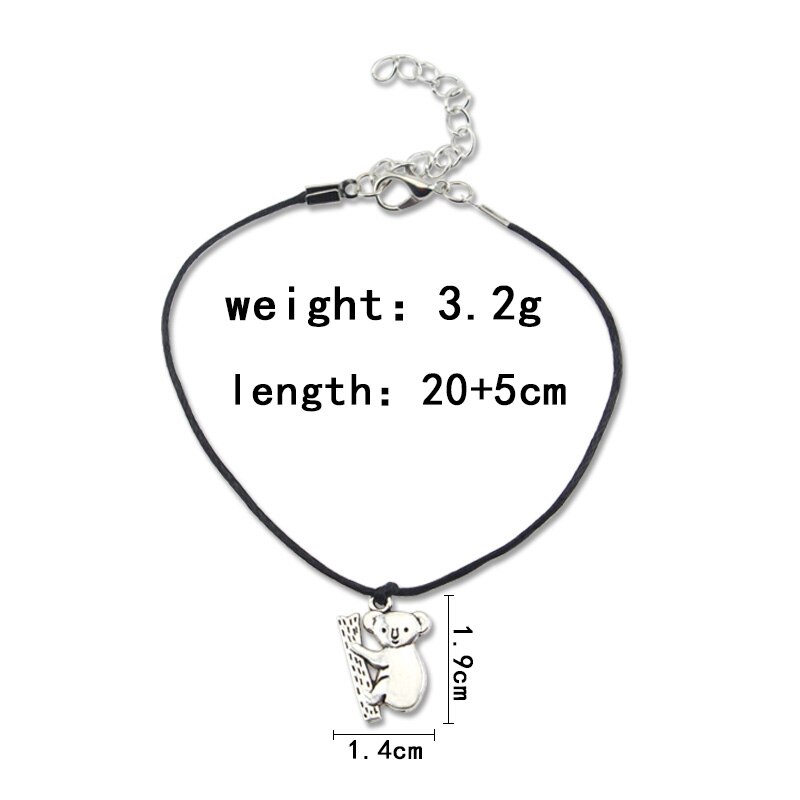 Wish Armband Lucky Koala Leuke Koala Charm Wish Card Vriendschap Armbanden Koala Sieraden Voor Vrouwen Mannen Beste Vriend