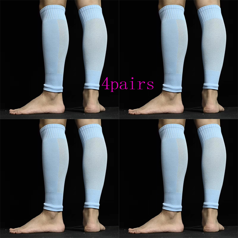 Chaussettes de Football respirantes sans pieds, protège-tibia professionnels, jambières fixes, paquet de pieds pour protéger le mollet, 2023: Bleu marine