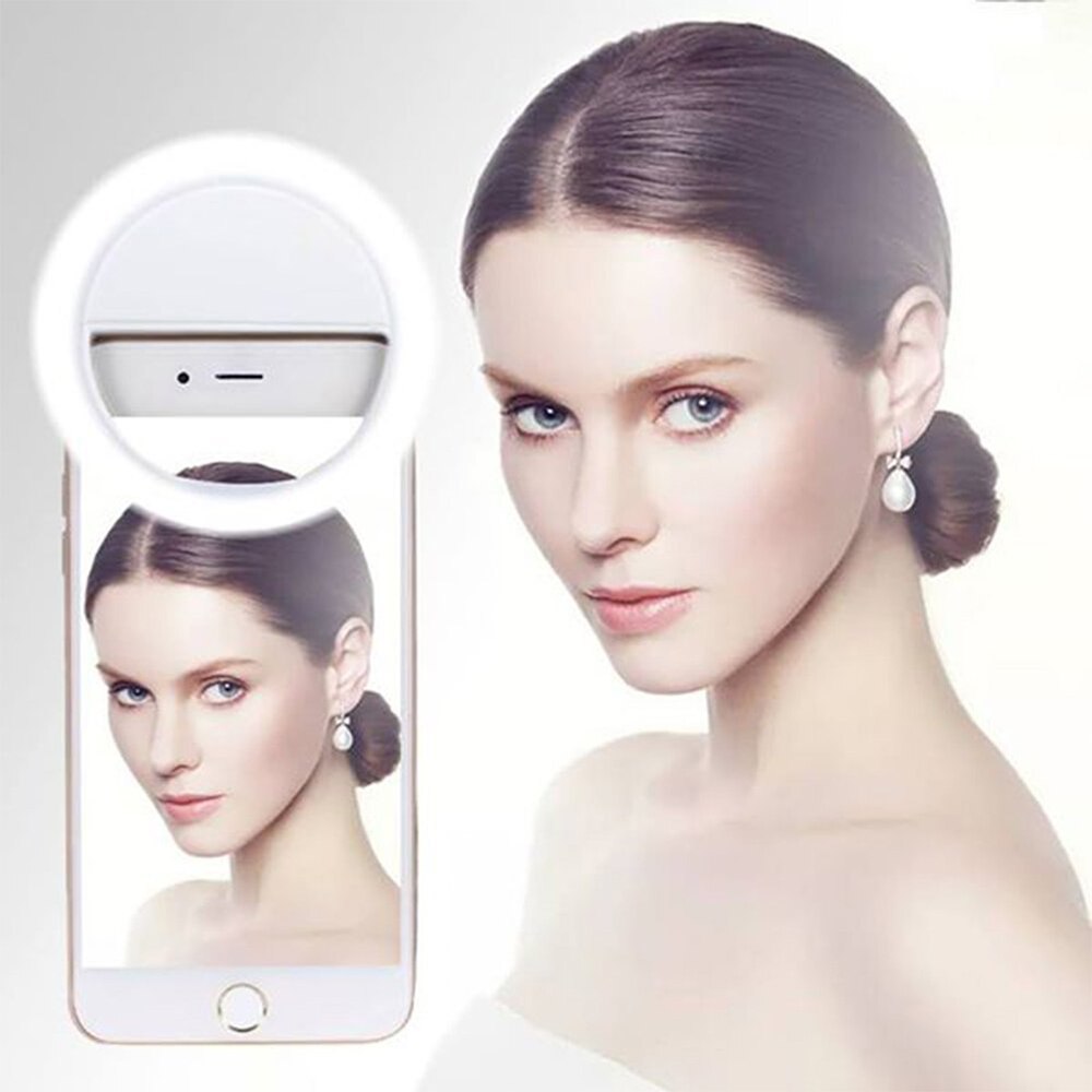 Tokohansun ring selfie lys led fotografisk belysning med usb opladning ringlight led ring til iphone 7 8 x xiaomi til telefon linse
