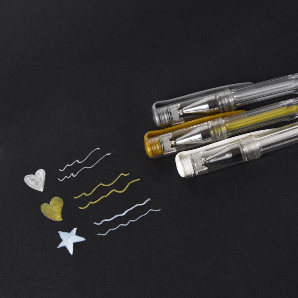3 Pcs/lot 0.7mm or blanc argent Gel stylos esquisse dessin stylo pour Art marqueur bande dessinée Manga peinture Supplie