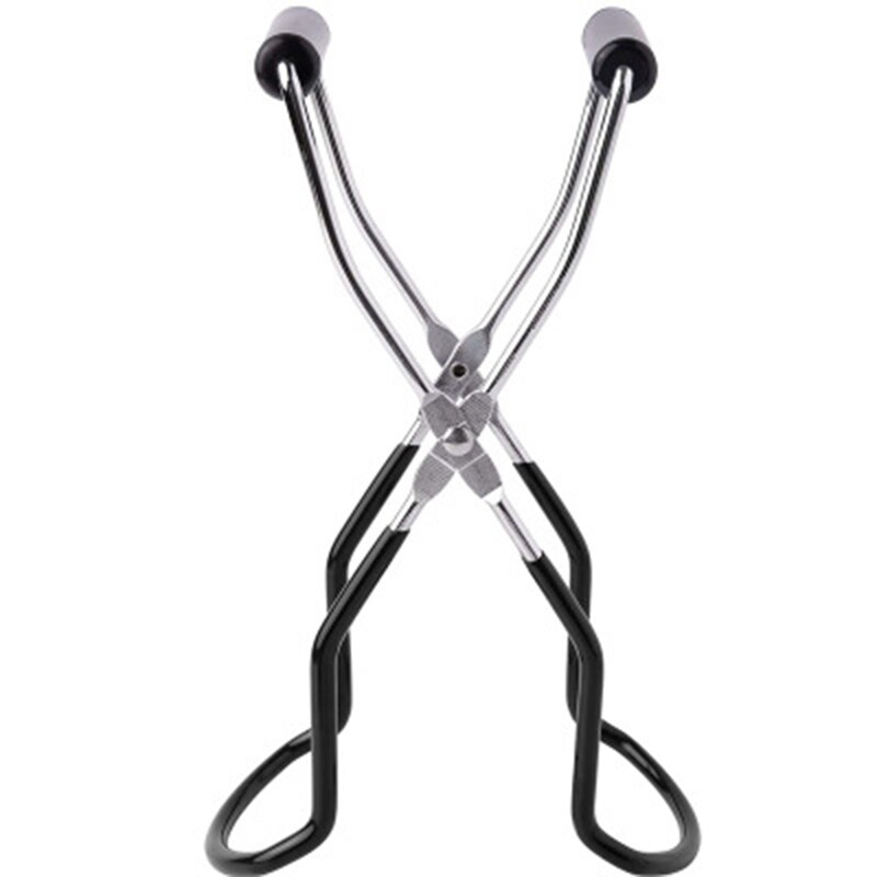 Stainless Steel Canning Lifter Canning Tongswith Handle Can Lifter Tongs Jar Clip Heat Resistance Anti-clip Jar Glass Lifter: black