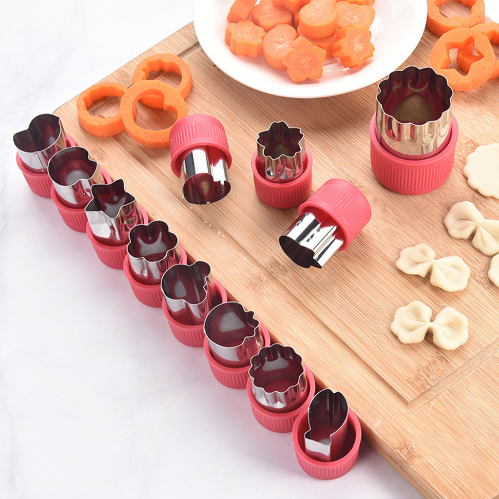 12 Stuks Fruit Stervorm Fondant Cake Cookie Plunger Mould Mold Cutter Gereedschap Keuken Tool Accessoires #20 Cake