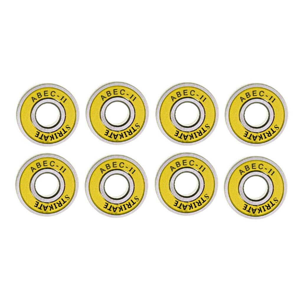 Cuscinetto skateboard 8 pezzi 608rs Abec 11 cuscinetto Longboard distanziatore integrato: giallo