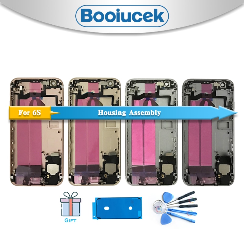 Aaa Terug Behuizing Voor Iphone 6S / 6S Plus Met Flex Kabel Volledige Vergadering Battery Cover Deur midden Achter Frame Chassis