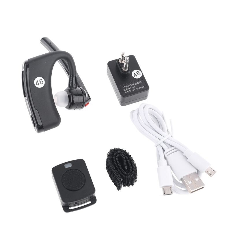 Walkie Talkie Bluetooth PTT Earpiece Wireless Headset Mic Adapter for UV-82