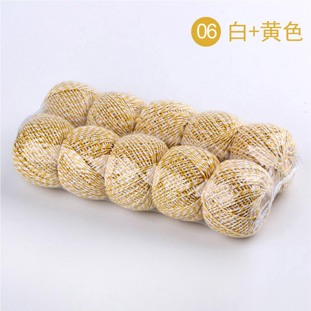 Dwa kolory bawełny piekarze sznurka liny rustykalny, wiejski rzemiosło akcesoria do rękodzieła: 10 Pcs 7