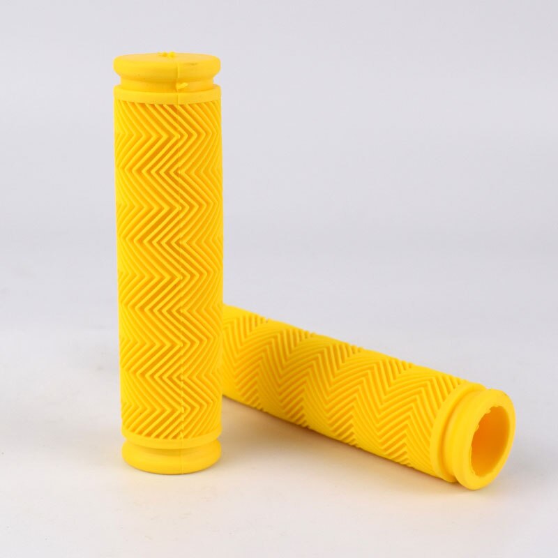 Empuñaduras de goma para manillar de bicicleta, puños suaves a prueba de golpes, accesorios para bici de montaña y carretera, BMX, 1 par: 1 pair yellow