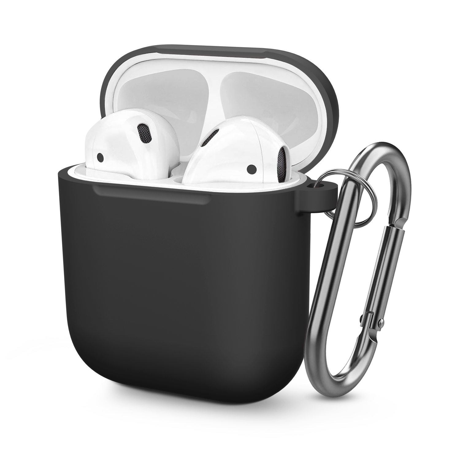 Siliconen hoes met haakafdekking voor Apple Airpods 1e 2e generatie 1 2 Beschermende schokbestendige draadloze koptelefoonhoes Oplaaddoos Zakken