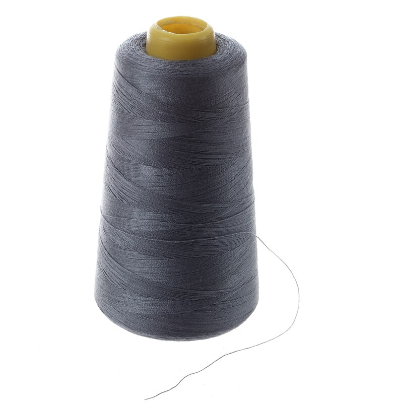 2 Pcs Durable 3000 Yards Overlocking Sewing Machine Industrial Polyester Thread Metre Cones Color Polyester Sewing Thread, Gray
