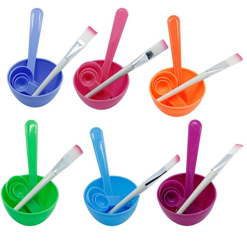 4 in 1 Mixing Bowl Brush Spoon Stick Makeup Beauty Set For Facial Face Mask