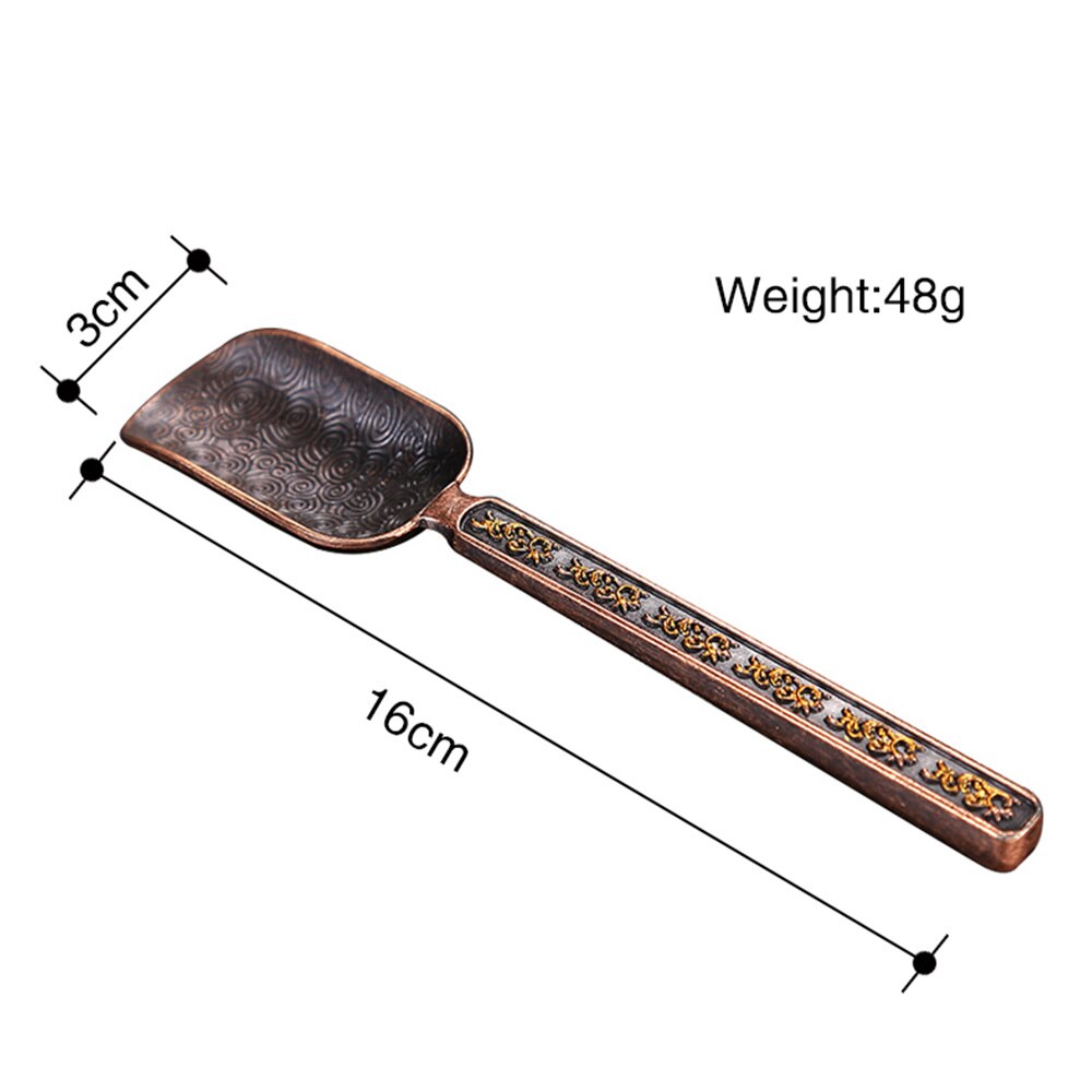 Tea pot bamboo teaspoon tea shovel copper alloy tea shovel tea set Chinese Kongfu Tea Accessories Tools: Default Title