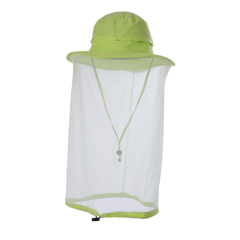 Outdoor facial Anti-muggen zonnebrandcrème insect proof mosquito cap mesh bescherming Masker Hat met Head Net Mesh Gezicht Bescherming