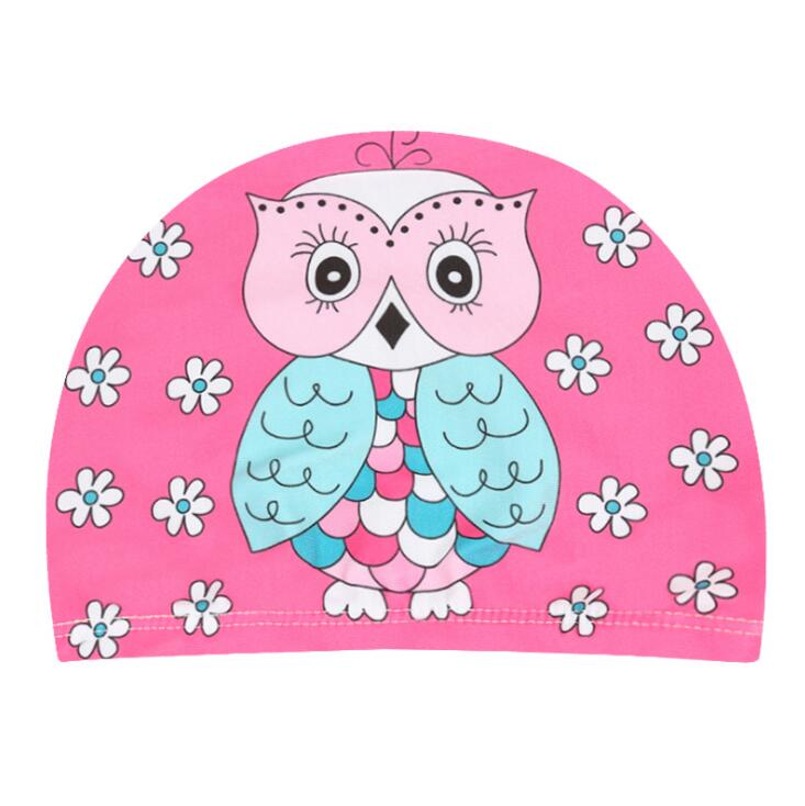 Children's Cute Cartoon Swimming Cap Ear Protection Elastic Loose Comfortable Ear Protection Swimming Cap Baby Calico Cap: Style 3