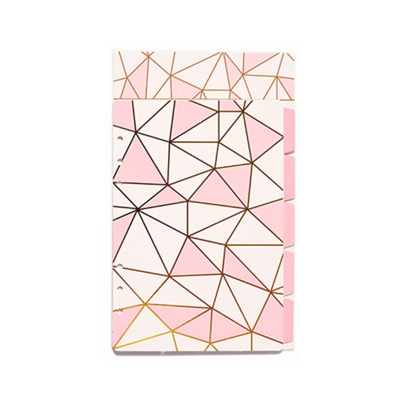 1Set A5 A6 Loose Leaf Notebook Divider 6 Hole Index Separator Diary Paper Planner Binders Students Staionery Supplies: A / A6