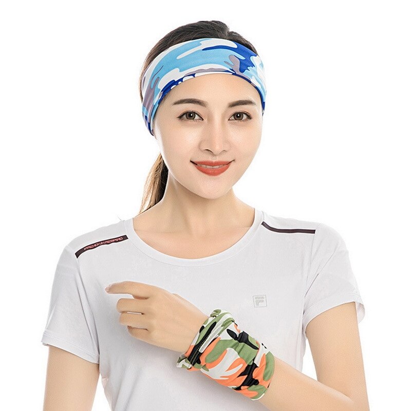 Foulard de Sport de plein air pour hommes et femmes, Bandana, couvre-cou, Sport d&#39;été, anti-sudorifique, écharpe en soie glacée, imprimé de protection solaire