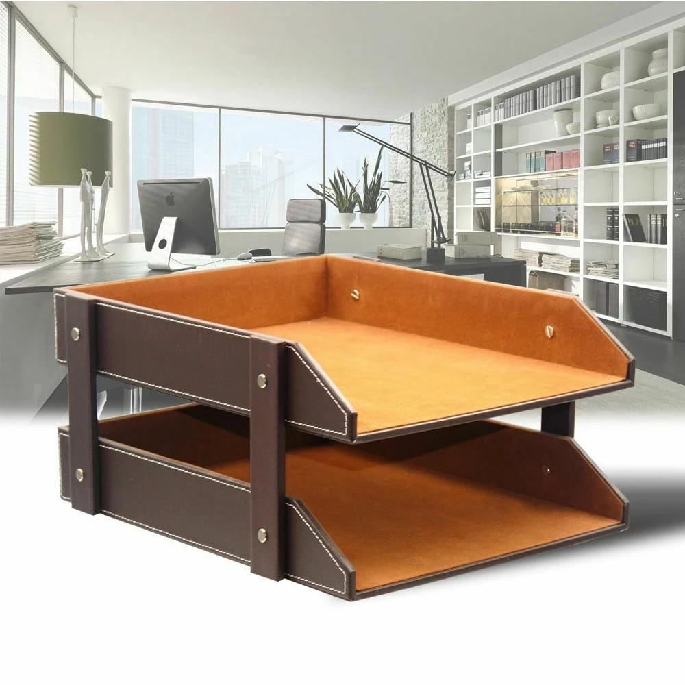 Stackable Desktop Document Letter Tray Organize Accessories Paper Tray,A4 Filing Trays, Office Desk File Rack