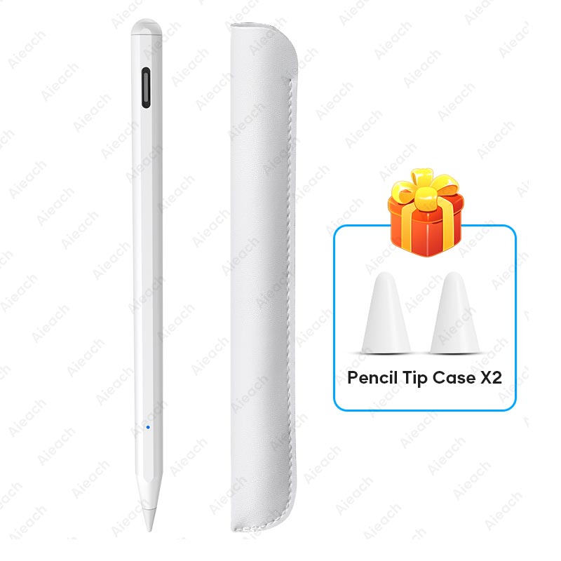 AIEACH Stylus Pen For Apple Pencil 2 iPad Pen With Palm Rejection, For iPad For Applepencil iPad Pro Pencil: White 01