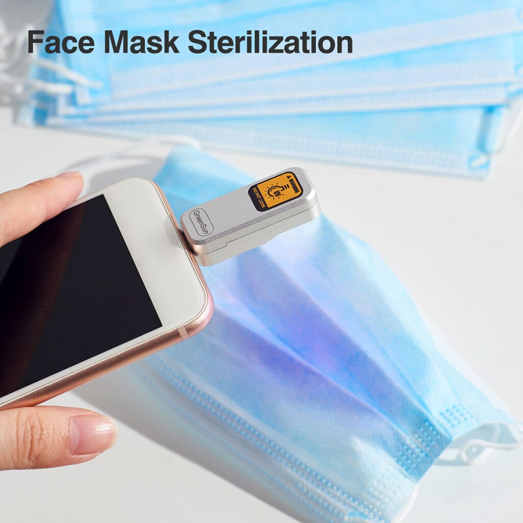 Mini USB LED UV Light Sterilizer Portable Ultraviolet Disinfection Light UVC Sterilizer Germicidal Smartphone UV Sanitizer