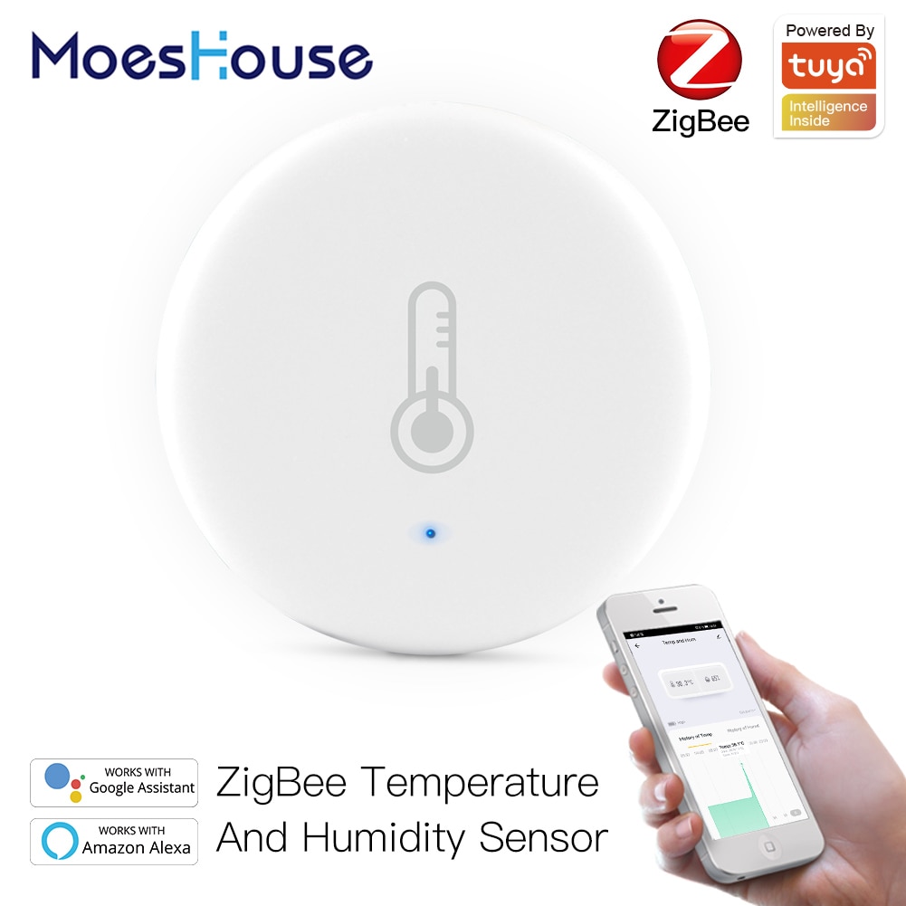 Tuya smart zigbee älykäs lämpötila- ja kosteusanturi akkukäyttöinen suojaus tuya smart life -sovelluksella alexa google home