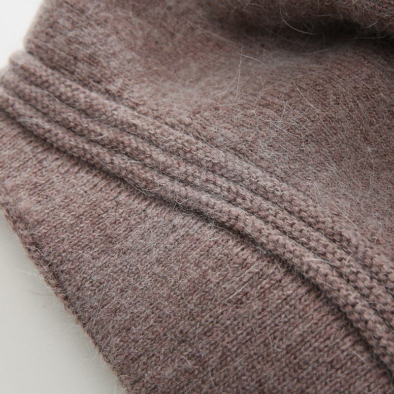 Brand Female Beret Wool Knitting Cap Hat Autumn Winter Floral Women Berets