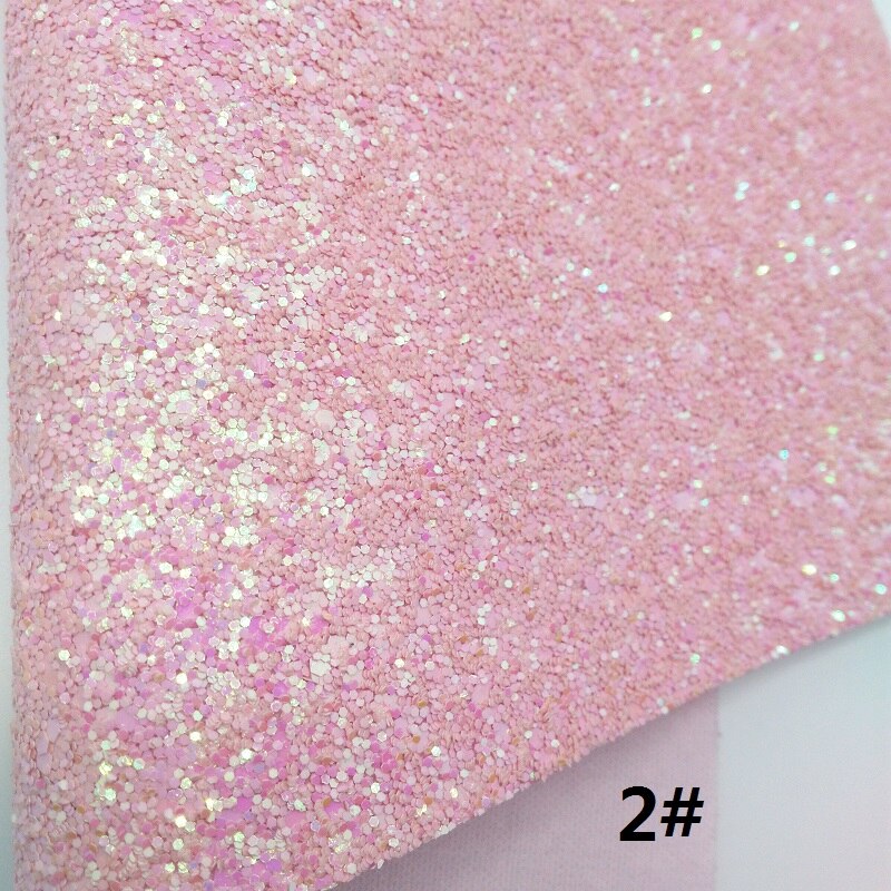 PINK Glitter Fabric, Suede Heart Faux Leather Fabric, Synthetic Leather Sheet For Bows A4 Size 8"x11" Twinkling Ming XM115