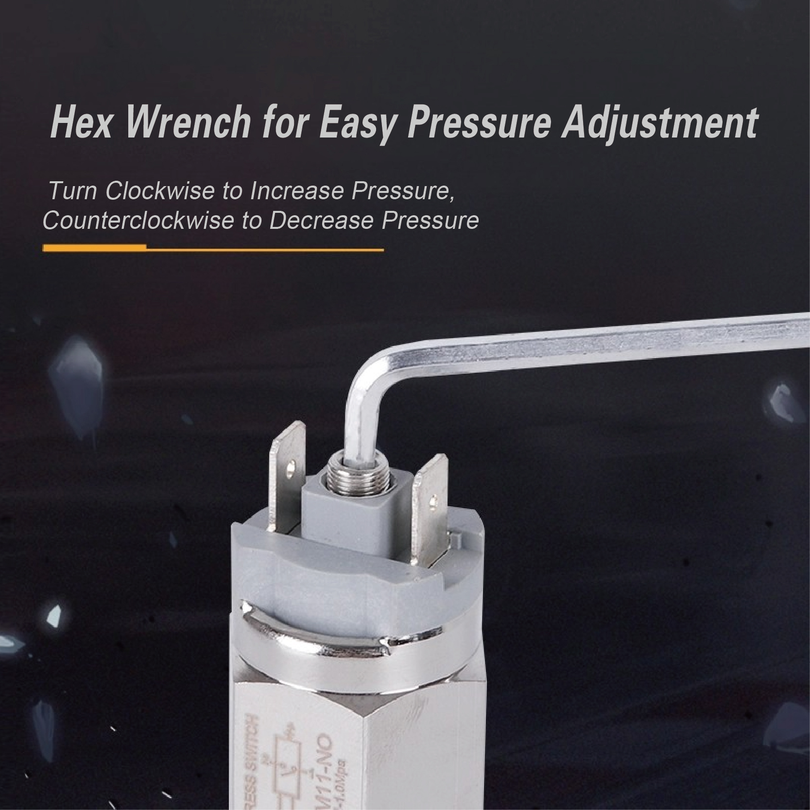 QPM11-NO QPM11-NC Adjustable Air Pressure Switch 1/4 1/8 Inch Pneumatic Diaphragm Hydraulic Pressure Control for Compressor