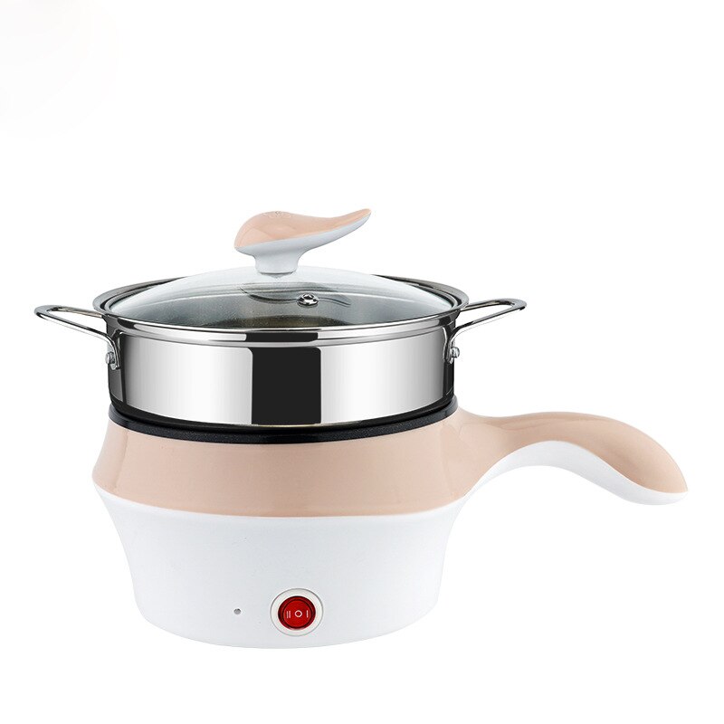 Multi-function electric cooker mini electric cooker dormitory cooking pot non-stick electric cooker small electric cooke: Khaki 1.8L