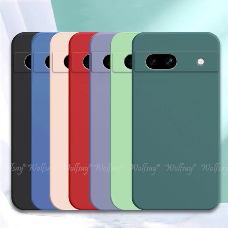 Para Google Pixel 7A funda protectora de goma de silicona líquida funda de teléfono Google Pixel 8A 8 Pro 7A 7 6A 6 Pro funda TPU Pixel 7A