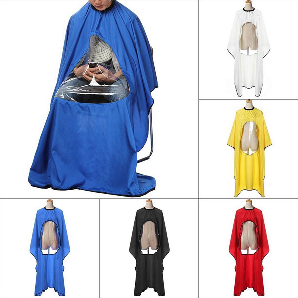 4 Colors Cape Gown Cloth Waterproof View Window Hair Cut Hairdressing Barbers Hairdresser