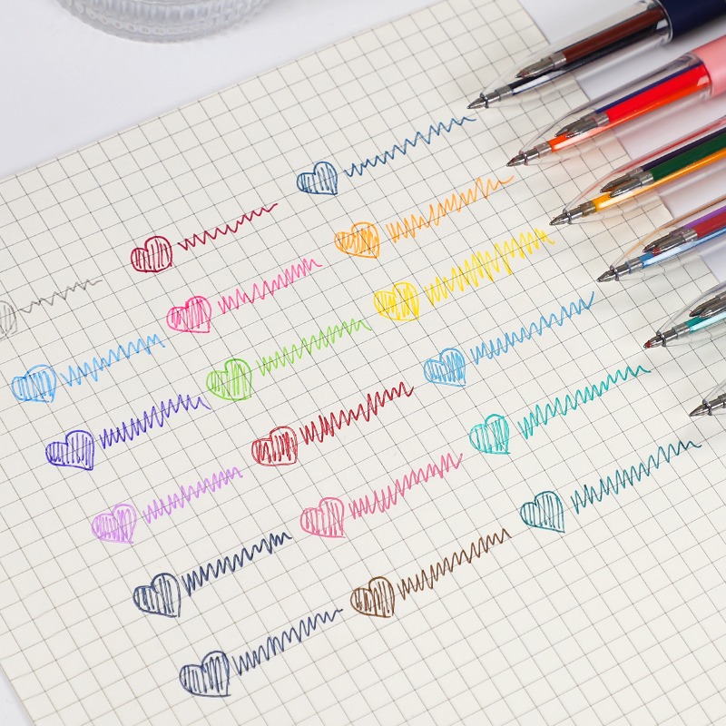 0.5mm Multifunctional Gel Pen Quick Drying Cap Neutral Pen 3 Color Press Gel Pen Journal Writing Supplies Stationery