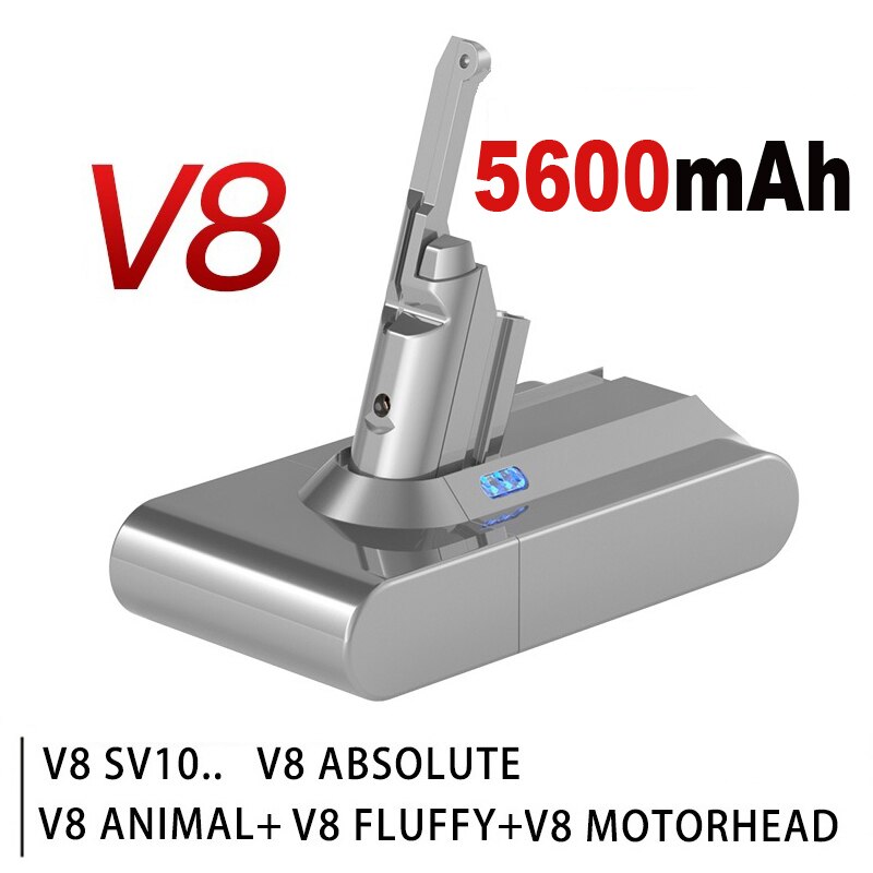 Støvsuger batteri til dyson  v6 v7 v8 v10 v11 erstatning original batteri  sv11 sv10 sv12 sv14 (v11 nyeste snap type): V8 5600 mah