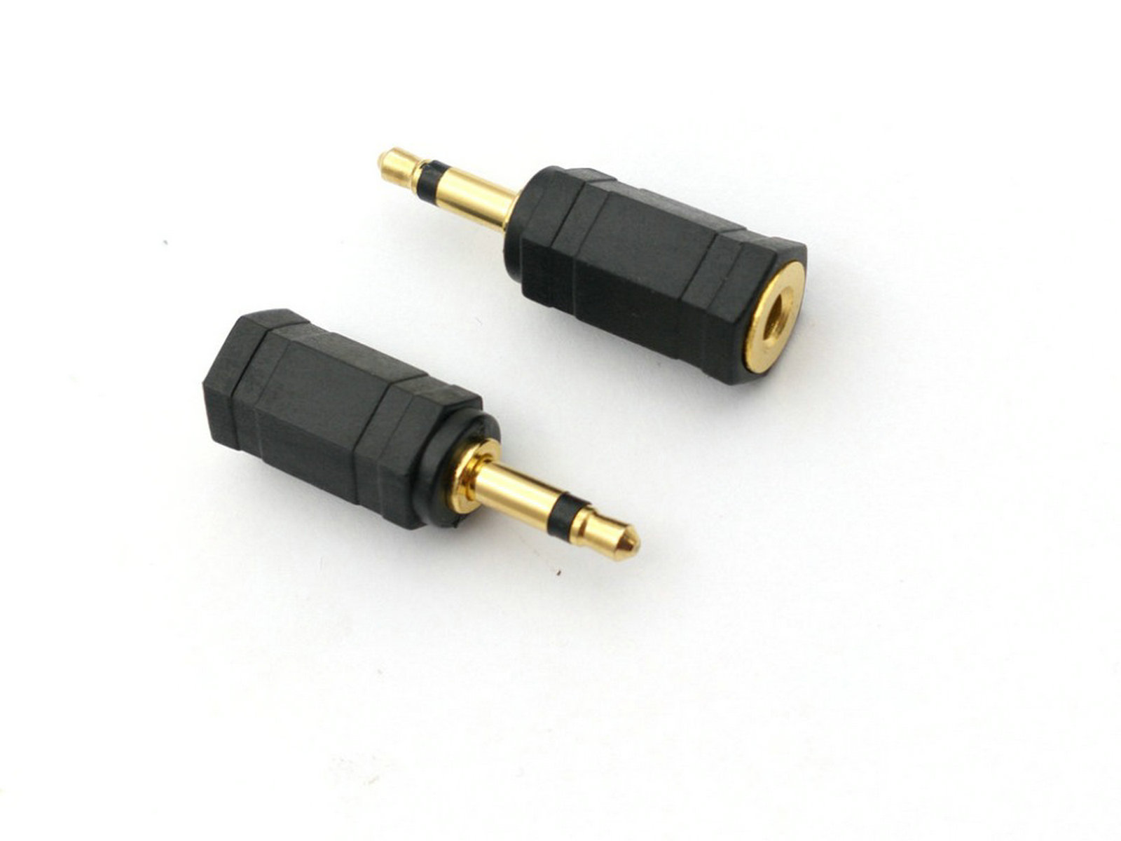 4pcs Gold 3.5mm Mono Plug(Male) to 3.5mm Stereo Jack(Female) Adaptor