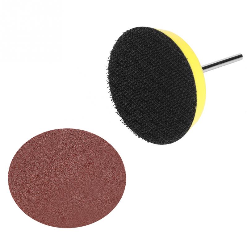 Discos de lija rojos de carburo de silicio, forma redonda, 2 pulgadas, grano 100 240 600 800 1000 2000, 60 uds.
