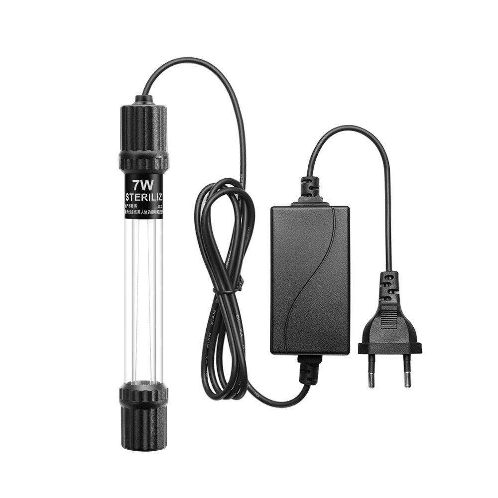 Aquarium Fish Tank UV Lamp Submersible UV Sterilizing Lamps UV Algae Removal Tube Lights Water Clean Green Algae Clear Light: 7W