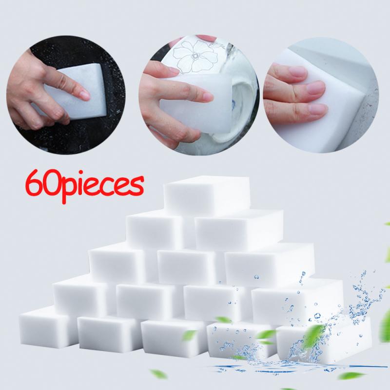 20/40/60/100PCS White Melamine Cleaner Eraser For Kitchen Bathroom Clean Accessory Foam Cleaning Pad Dish Cleaning: 3pieces
