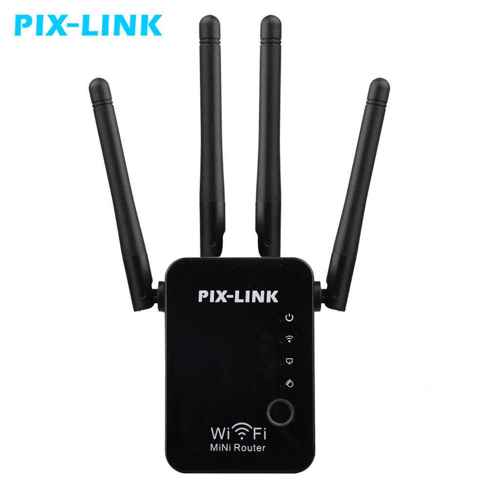 PIXLINK wzmacniacz sygnału WiFi 300 mb/s wzmacniacz Rourter/przekaźnik/AP sieci ekspander zasięgu zasilanie routera wypełniacz Roteador 2/4 anteny