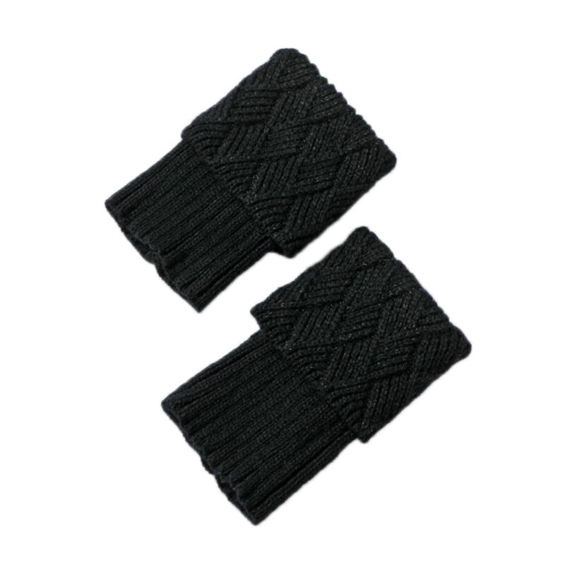 1 paar dames gehaakte laarzen met manchetten, gebreide korte leggingtoppers, laarzen enkelwarmers, winterbeenwarmers: 11