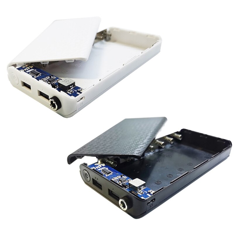 Durable DC Output 9V/12V Dual USB Output DIY 7x18650 Battery Case Non-removable Charging Box Power Bank Shell