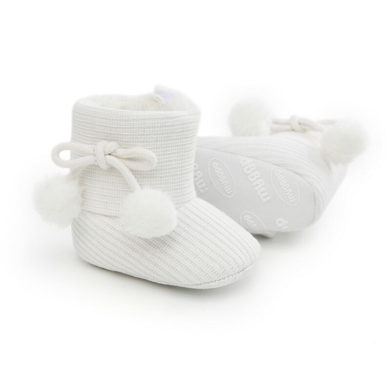 Winter Jongen Meisjes Baby Zachte Zool Snowboots Warme Katoenen Schoenen Peuter Laarzen Lopen UK