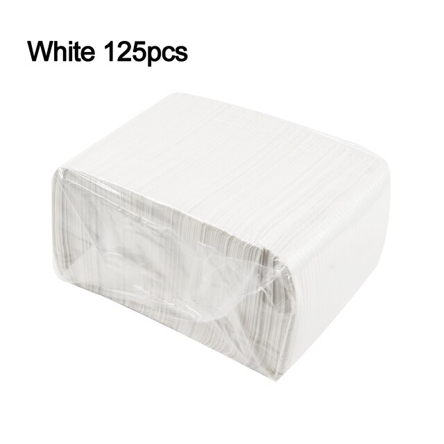 Mantel desechable para manicura, almohadilla de limpieza plegable para el cuidado de las uñas, resistente al agua, para manicura, 50 o 125 unidades: 125pcs white